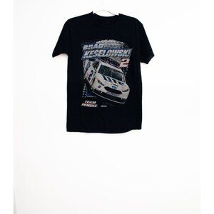 Brad Keselowski Nascar Tee Shirt Team Penske Racing Black Short Sleeve Adult Siz